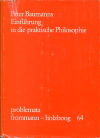 Baumanns, Einführung in die praktische Philosophie. (Umschlag)