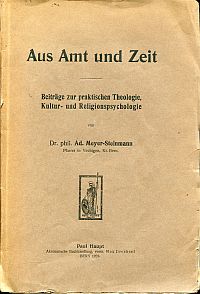 Meyer-Steinmann, Aus Amt und Zeit (Umschlag)