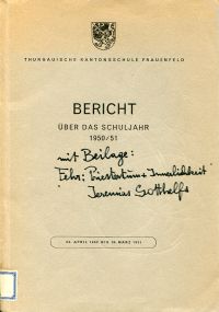 Fehr, Priestertum und Innerlichkeit Jeremias Gotthelfs dargestellt am "Druiden". (Umschlag)