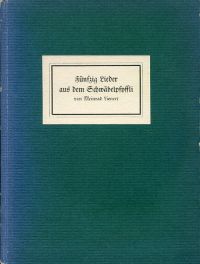Lienert, Fünfzig Lieder aus dem Schwäbelpfyffli. (Umschlag)