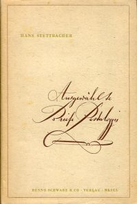 Stettbacher, Ausgewählte Briefe Pestalozzis (Umschlag)