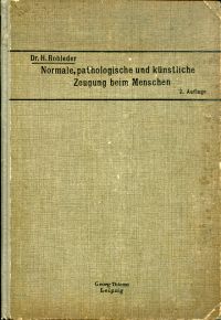 Rohleder, Normale, pathologische und künstliche Zeugung beim Menschen. (Umschlag)