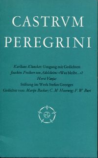 Castrum Peregrini, 35/1986, Heft 175. (Umschlag)