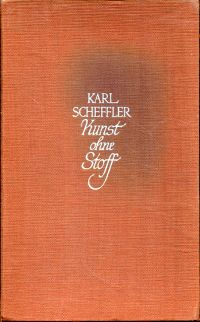 Scheffler, Kunst ohne Stoff (Umschlag)