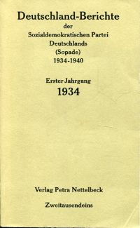 Deutschland-Berichte der Sozialdemokratischen Partei (Sopade) 1934-1940. (Umschlag)