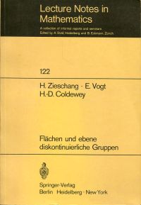 Zieschang, Flächen und ebene diskontinuierliche Gruppen. (Umschlag)