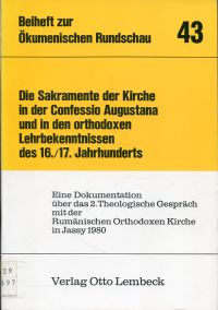 Die Sakramente der Kirche in der Confessio Augustana (Umschlag)