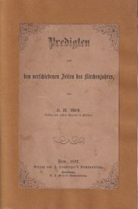 Wirth, Predigten aus den verschiedenen Zeiten des Kirchenjahres. (Umschlag)