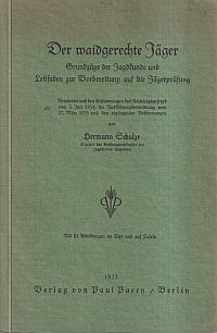 Schulze, Der  waidgerechte Jäger. (Umschlag)