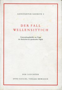 Raudive, Der  Fall Wellensittich. (Umschlag)