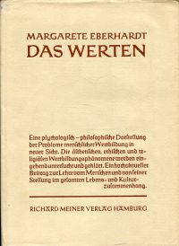 Eberhardt, Das Werten. (Umschlag)