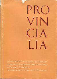 Laur-Belart, Provincialia. (Umschlag)