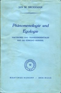 Broekman, Phänomenologie und Egologie. (Umschlag)