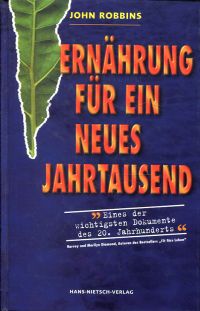Robbins, Ernährung für ein neues Jahrtausend. (Umschlag)
