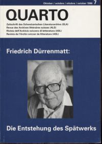 Friedrich Dürrenmatt. (Umschlag)