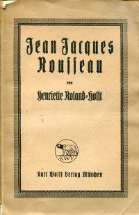 Roland-Holst, Jean Jacques Rousseau. (Umschlag)