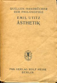 Utitz, Aesthetik. (Umschlag)