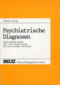 Klug, Psychiatrische Diagnosen. (Umschlag)