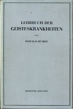 Bumke, Lehrbuch der Geisteskrankheiten. (Einband)
