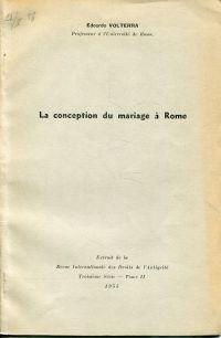 Volterra, La conception du Mariage à Rome. (Umschlag)