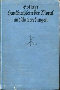 Epiktet: Handbüchlein der Moral und Unterredungen. (Umschlag)