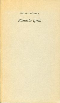 Mörike, Römische Lyrik. (Umschlag)
