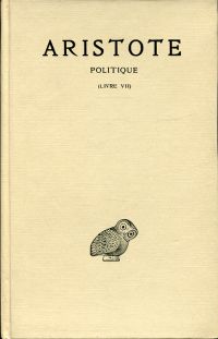 Aristote: Politique, tome III, 1ère partie, Livre VII. (Umschlag)