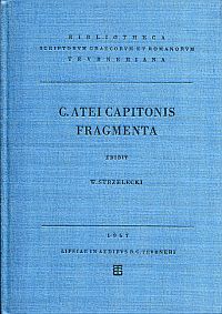 Ateius Capito, C. Atei Capitonis Fragmenta. (Umschlag)