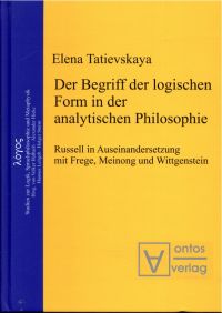 Tatievskaia, Der Begriff der logischen Form in der analytischen Philosophie. (Umschlag)