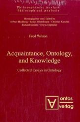 Wilson, Acquaintance, ontology and knowledge. (Umschlag)