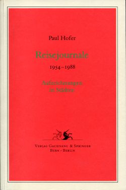 Hofer, Reisejournale. (Einband)