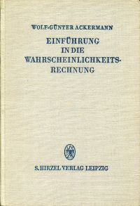 Ackermann, Einführung in die Wahrscheinlichkeitsrechnung. (Umschlag)