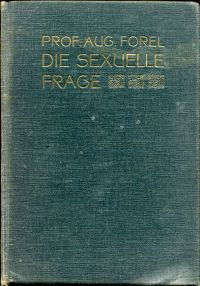 Forel, Die sexuelle Frage. (Umschlag)