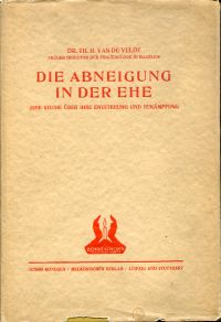 Velde, Die Abneigung in der Ehe. (Umschlag)