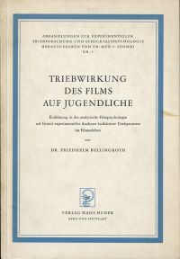 Bellingroth, Triebwirkung des Films auf Jugendliche. (Umschlag)