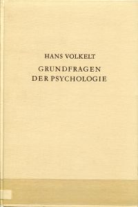 Volkelt, Grundfragen der Psychologie. (Umschlag)