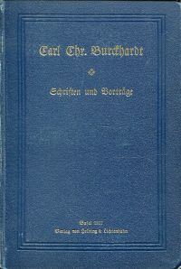 Burckhardt, Schriften und Vorträge. (Umschlag)