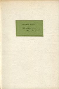 Spoerri, Die Aktualität Dantes. (Umschlag)