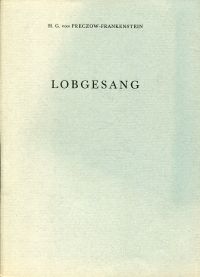 Preczow-Frankenstein, Lobgesang. (Umschlag)