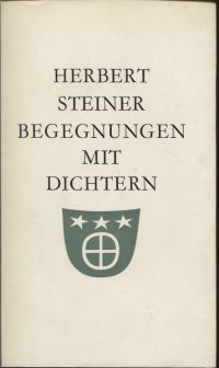 Steiner, Begegnungen mit Dichtern. (Umschlag)