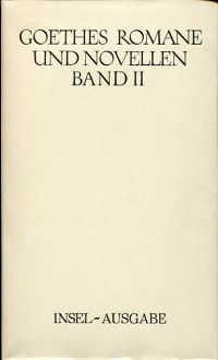 Goethe, Goethes Romane und Novellen, Band II. (Umschlag)