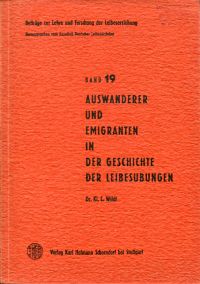 Wildt, Auswanderer und Emigranten in der Geschichte der Leibesübungen. (Umschlag)