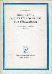 Freud, Einführung in die Psychoanalyse für Pädagogen. (Umschlag)