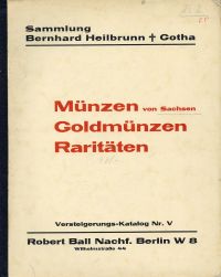 Versteigerungskatalog der Sammlung Bernhard Heilbrunn, Gotha. (Umschlag)