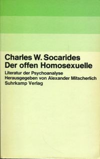Socarides, Der offen Homosexuelle. (Umschlag)