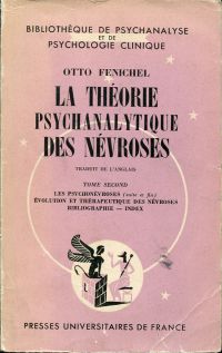 Fenichel, Théorie psychoanalytique (Umschlag)