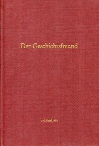 Der Geschichtsfreund, 146. Band 1993. (Umschlag)