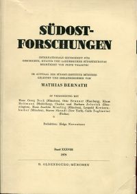 Bernath, Südost-Forschungen, Band 38 (1979). (Umschlag)