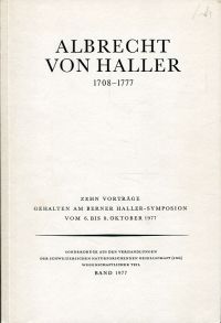 Albrecht von Haller. (Umschlag)