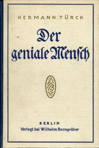 Türck, Der geniale Mensch. (Umschlag)
